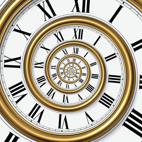 Clock in infinite loop gif